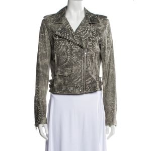 IRO pattern lamb leather medium moto jacket